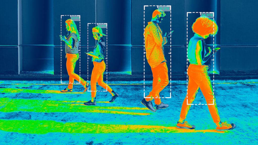 Termoscanner che misura temperatura corpo persone